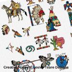 Lesley Teare Designs - 30 Wild West motifs zoom 1 (cross stitch chart)