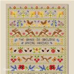 Lesley Teare Designs - All in a Year sampler, zoom 1 (Cross stitch chart)