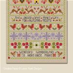 Lesley Teare Designs - All in a Year sampler, zoom 3 (Cross stitch chart)