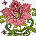 Lesley Teare Designs - Art nouveau Lily, zoom 1 (Cross stitch chart)