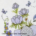 Lesley Teare Designs - Blackwork Anemones and Blue-tit zoom 3
