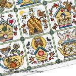Lesley Teare Designs - Birds Homes zoom 4 (cross stitch chart)