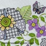 Lesley Teare Designs - Blackwork Scabious and Chickadee zoom 3