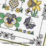Lesley Teare Designs - Blackwork Spring Design, zoom 2 (Blackwork chart)