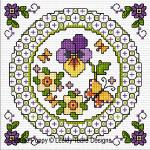 Lesley Teare Designs - Blackwork with Spring Flowers, zoom 2 (Blackwork chart)