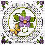 Lesley Teare Designs - Blackwork with Spring Flowers, zoom 3 (Blackwork chart)