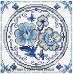 Lesley Teare Designs - Blue & White Pottery, zoom 2 (Cross stitch chart)