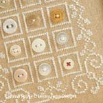 Lesley Teare Designs - Button Sampler, zoom 2 (Cross stitch chart)