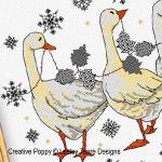 Lesley Teare Designs - Christmas Geese, zoom 1 (Cross stitch chart)