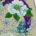 Lesley Teare Designs - Christmas Heart and Flowers, zoom 3 (Cross stitch chart)