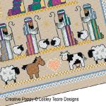 Lesley Teare Designs - Christmas nativity sampler zoom 2 (cross stitch chart)