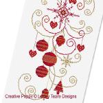 Lesley Teare Designs - Christmas Table Runner, zoom 1 (Cross stitch chart)