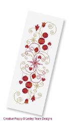 Lesley Teare Designs - Christmas Table Runner, zoom 2 (Cross stitch chart)
