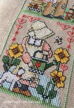Lesley Teare Designs - Country Folk Sampler, zoom 1 (Cross stitch chart)