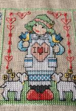 Lesley Teare Designs - Country Folk Sampler, zoom 3 (Cross stitch chart)