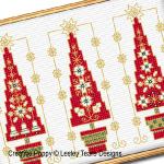 Lesley Teare Designs - Decorative Christmas Trees zoom 1 (cross stitch chart)