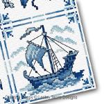 Lesley Teare Designs - Decorative Delft Tiles zoom 3 (cross stitch chart)