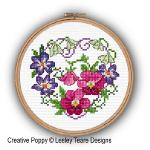 Lesley Teare Designs - February Flowers zoom 3 (cross stitch chart)