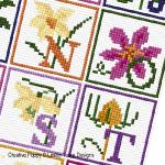 Lesley Teare Designs - Floral Alphabet, zoom 2 (Cross stitch chart)