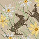 Lesley Teare Designs - Hares Boxing zoom 1 (cross stitch chart)