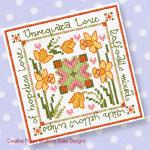 Lesley Teare Designs - Knot Love Garden Cards, zoom 1 (Cross stitch chart)