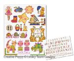 Lesley Teare Designs - Motifs for Tiny toddlers zoom 5 (cross stitch chart)