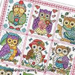 Lesley Teare Designs - Owl Sampler zoom 1 (cross stitch chart)