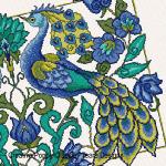 Lesley Teare Designs - Proud Peacocks, zoom 2 (Cross stitch chart)