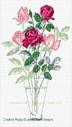 Lesley Teare Designs - Delicate Roses zoom 3 (cross stitch chart)