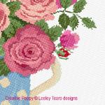Lesley Teare Designs - Roses in bloom zoom 1 (cross stitch chart)