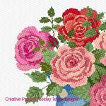 Lesley Teare Designs - Roses in bloom zoom 2 (cross stitch chart)