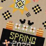 Lesley Teare Designs - Seasonal Sampler - Spring, zoom 2 (Cross stitch chart)