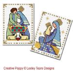 Lesley Teare Designs - Small Nativity Cards (x6), zoom 1 (Cross stitch chart)