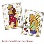 Lesley Teare Designs - Small Nativity Cards (x6), zoom 2 (Cross stitch chart)