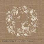 Lesley Teare Designs - Snow Deer zoom 2 (cross stitch chart)