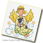 Lesley Teare Designs - Square Nativity Cards (x4), zoom 1 (Cross stitch chart)