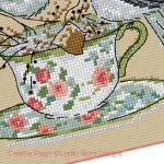Lesley Teare Designs - Teatime Birds, zoom 2 (Cross stitch chart)