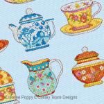 Lesley Teare Designs - Teatime Sampler zoom 4 (cross stitch chart)