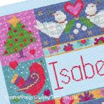 Lesley Teare Designs - Winter name cushion zoom 1 (cross stitch chart)