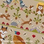 Lesley Teare Designs - Woodland Sampler, zoom 2 (Cross stitch chart)