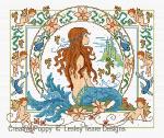 Lesley Teare Designs - Fantasy Mermaid zoom 4 (cross stitch chart)