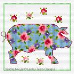 Lesley Teare Designs - Floral Animals zoom 3 (cross stitch chart)