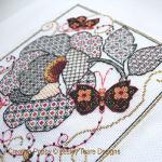 Lesley Teare Designs - Flower & Butterflies Blackwork zoom 1 (cross stitch chart)