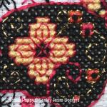 Lesley Teare Designs - Flower & Butterflies Blackwork zoom 4 (cross stitch chart)