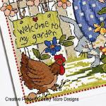 Lesley Teare Designs - Folk Art Garden zoom 2 (cross stitch chart)