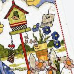 Lesley Teare Designs - Folk Art Garden zoom 3 (cross stitch chart)