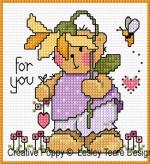 Lesley Teare Designs - Teddy cards for girls zoom 2 (cross stitch chart)