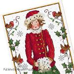 Lesley Teare Designs - Holly Girl zoom 1 (cross stitch chart)