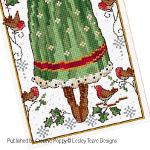 Lesley Teare Designs - Holly Girl zoom 2 (cross stitch chart)