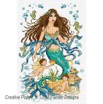 Lesley Teare Designs - Mermaid & Water Nymphs zoom 4 (cross stitch chart)